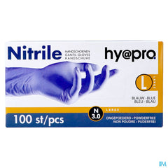 Pharmex Gants Nitril Bleu S/poudre l 100