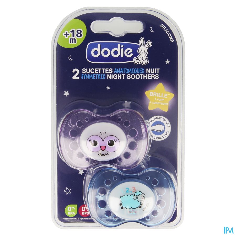 Dodie Sucette Anatomique Silic. +18m Nuit 2