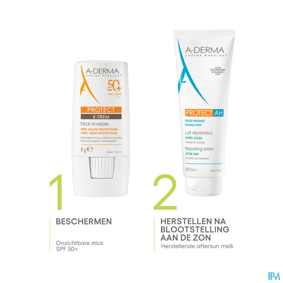 A-DERMA - A-DERMA PROTECT X-TREM STICK SOLAIRE INVISIBLE SPF50+ - A-DERMA PROTECT X-TREM