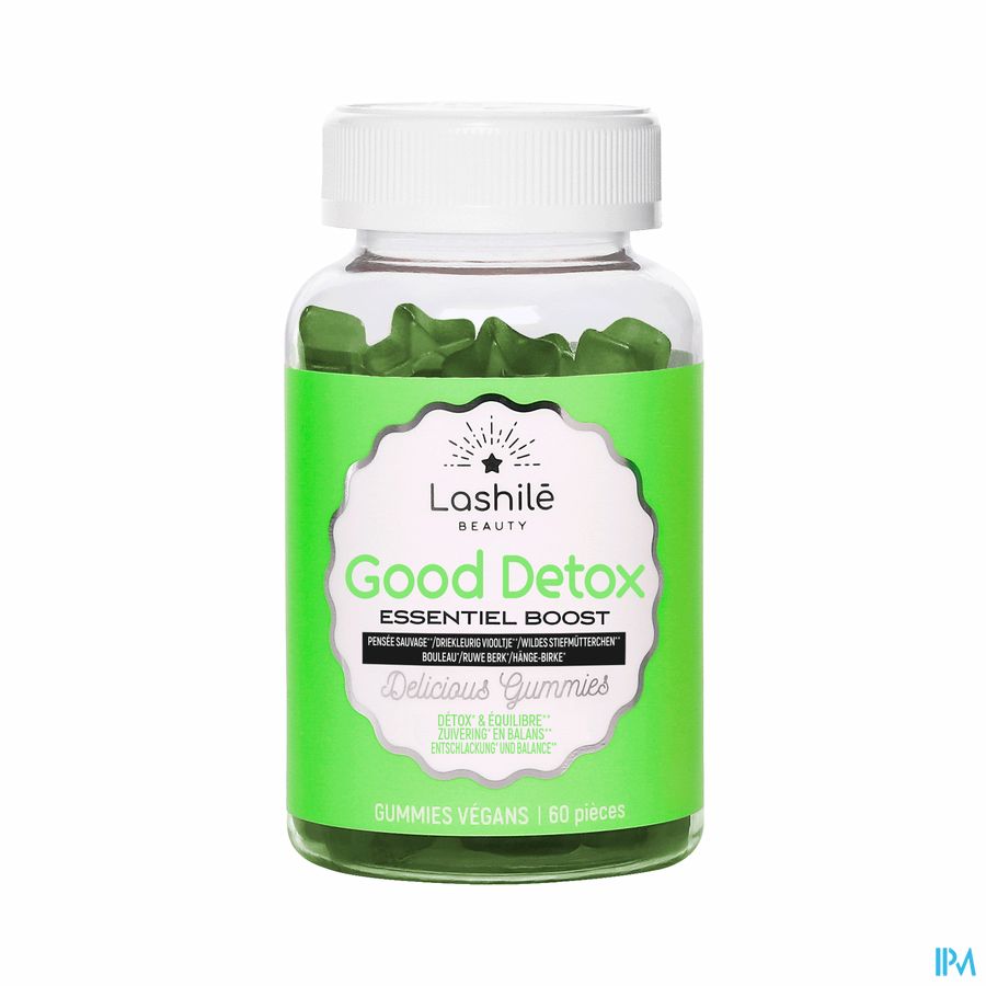 Lashilé GOOD DETOX 60 gummies sont spécialement conçus pour détoxifier l’organisme*.