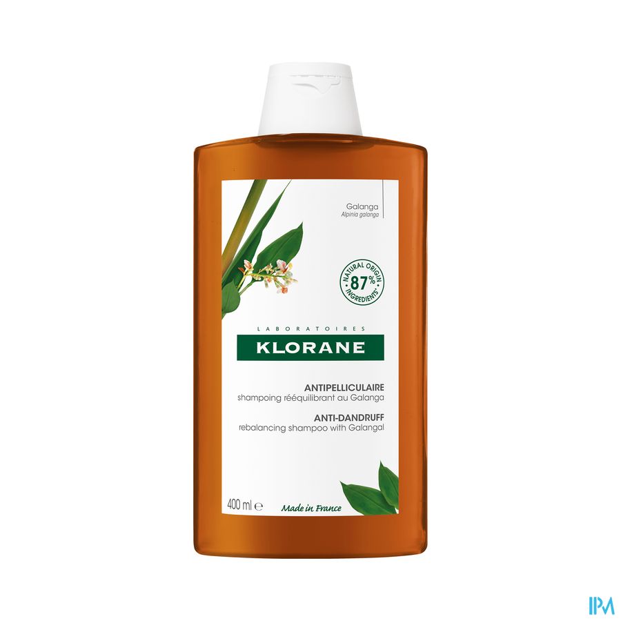 Klorane — Shampoing Rééquilibrant Antipelliculaire au Galanga — Pellicules libres