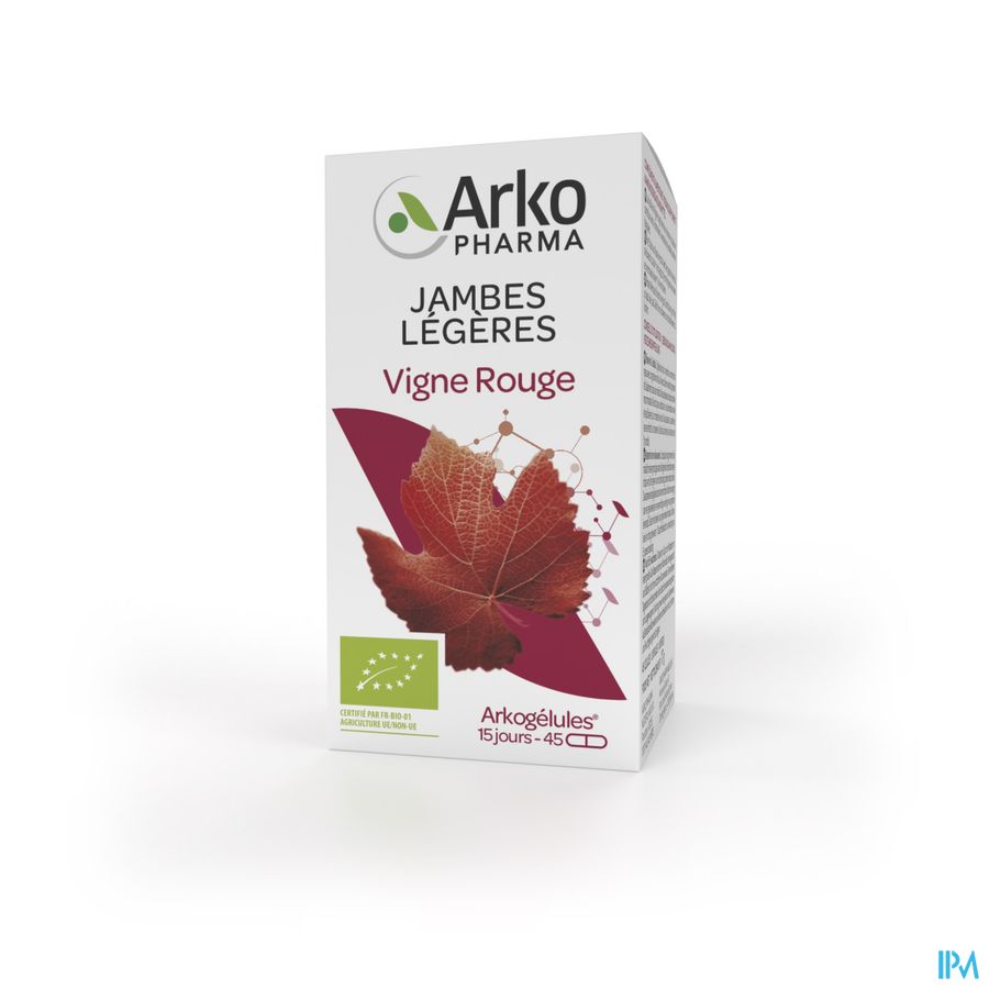 Arkopharma Arkogélules Vigne Rouge Bio Jambes Légères 45 gélules