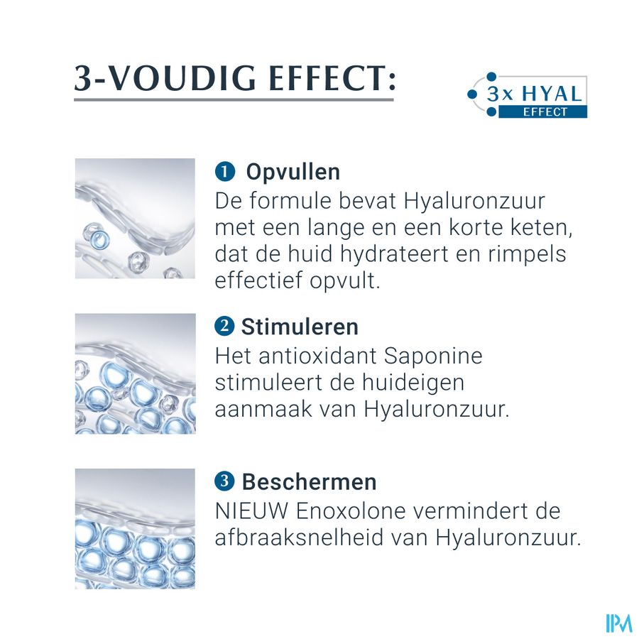 Hyaluron-Filler + 3x Effect Soin de Jour SPF 30 Tous Types de Peaux Anti-Rides & Anti-Âge Pot 50ml
