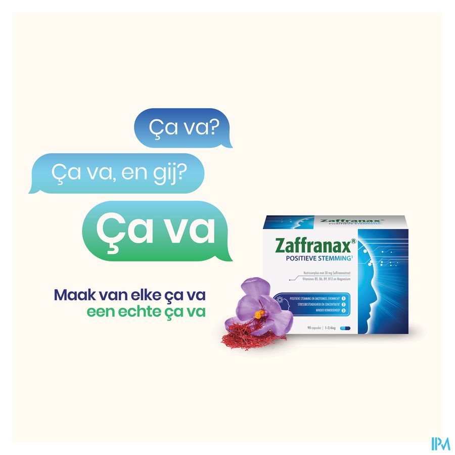PROMO -10 EUR Zaffranax® Humeur Positive 90 Gélules - Émotionnel (1), stress (2), fatigue (3)