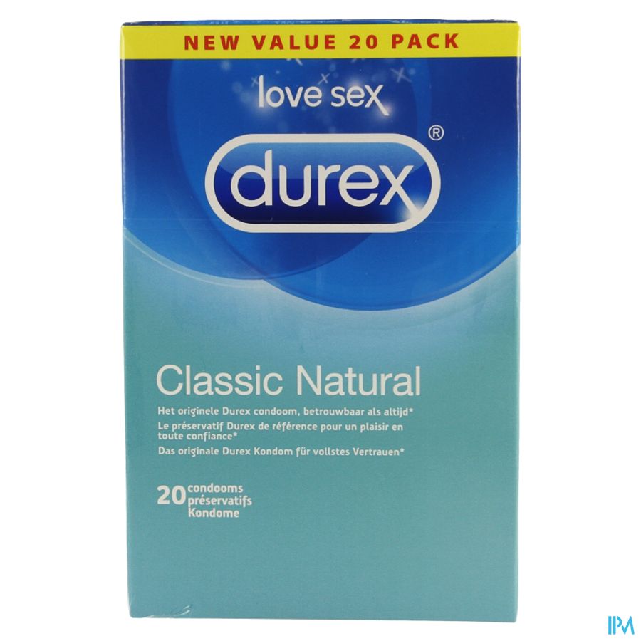 Durex Classic Natural Preservatifs 20