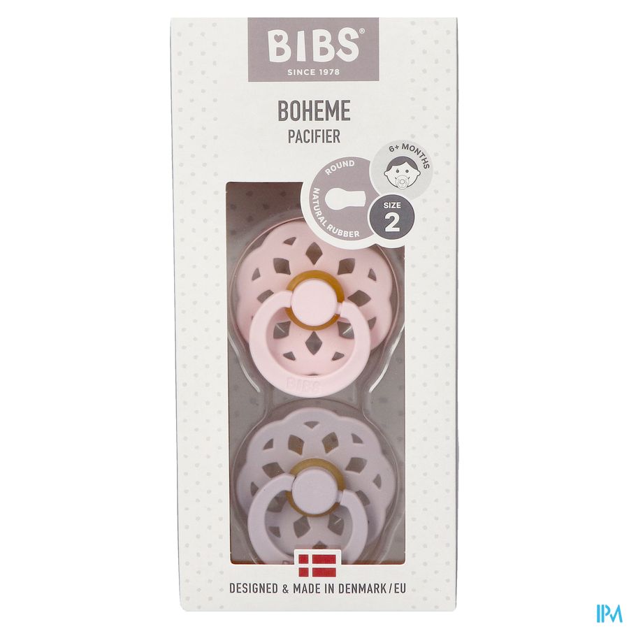 Bibs 2 Sucette Boheme Duo Blossom/lilac 2