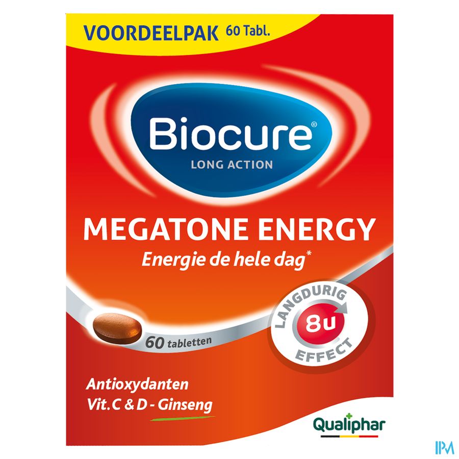 Biocure LA megatone Energy 60 comprimés - vitamine - energie, immunité, vitalité