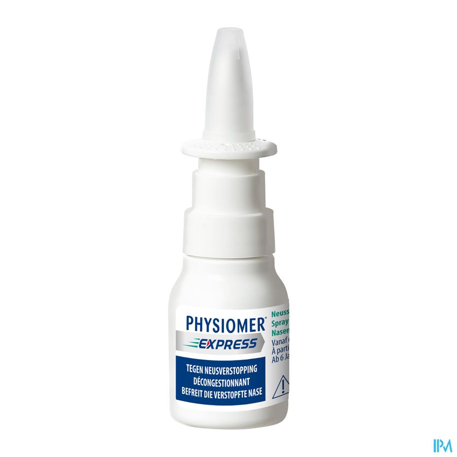 Physiomer®Express (1 Min(1)) Spray nasal 20ml. Nez bouché, nez coulant, éternuement.