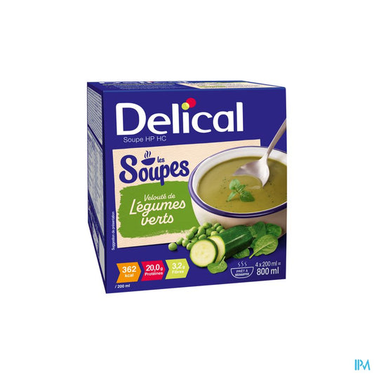 Delical Soupe Veloute Legumes Verts 4x200ml