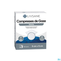 Livsane Compresses Steriles 8pl 5x5cm 40