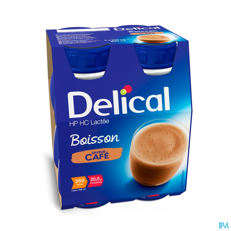 Delical Boisson Lactée Hp-hc Café 4x200ml