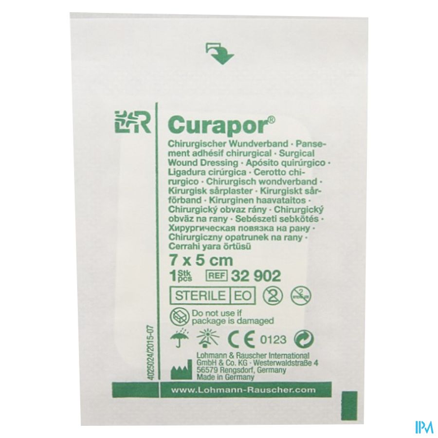 Curapor Pans Chirurg. Sterile 7cmx 5cm 5 32902