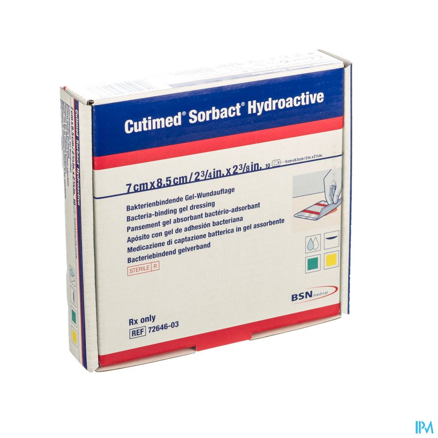 Cutimed Sorbact Hydroactive 7x 8,5cm 10 7264603