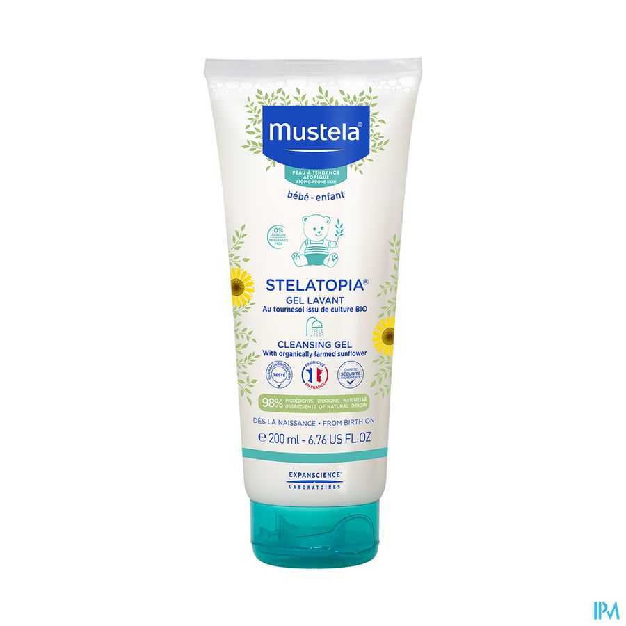 Mustela stelatopia® gel lavant 200 ml