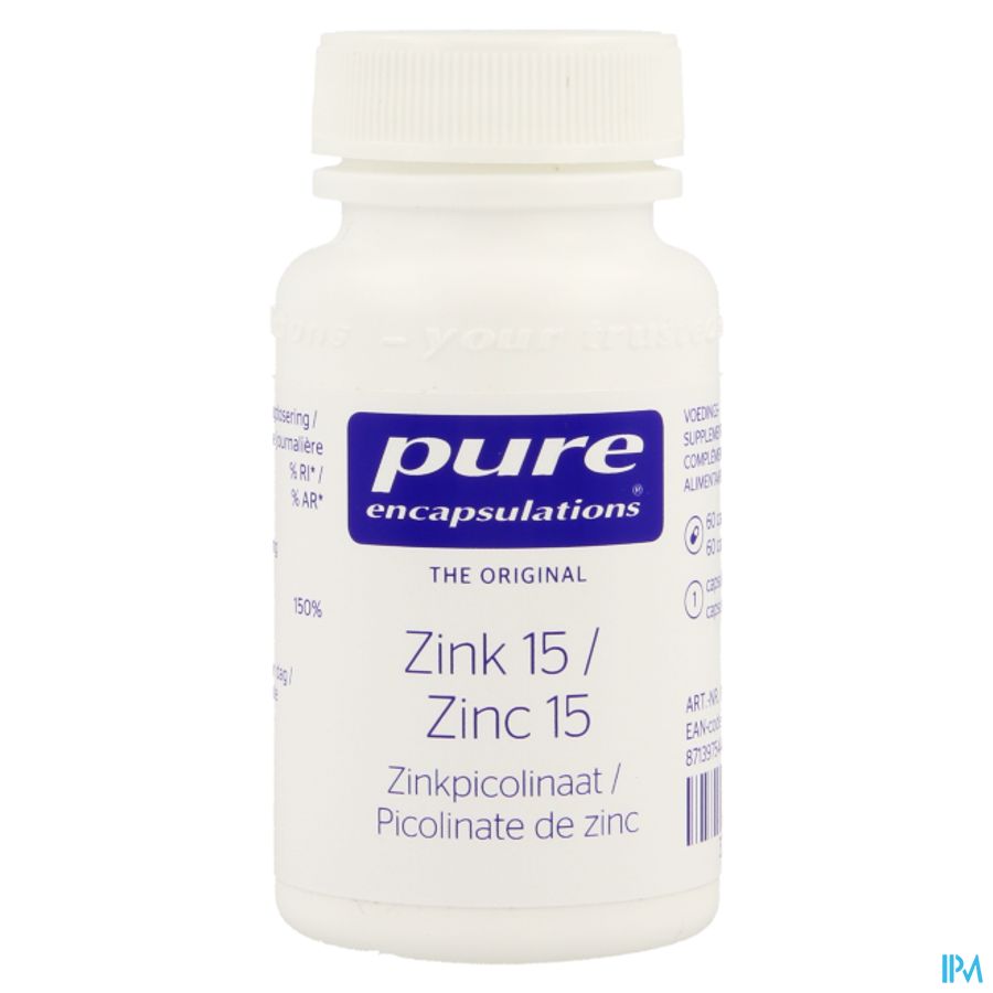 Pure Encapsulations Zinc 15 Polinate Caps 60