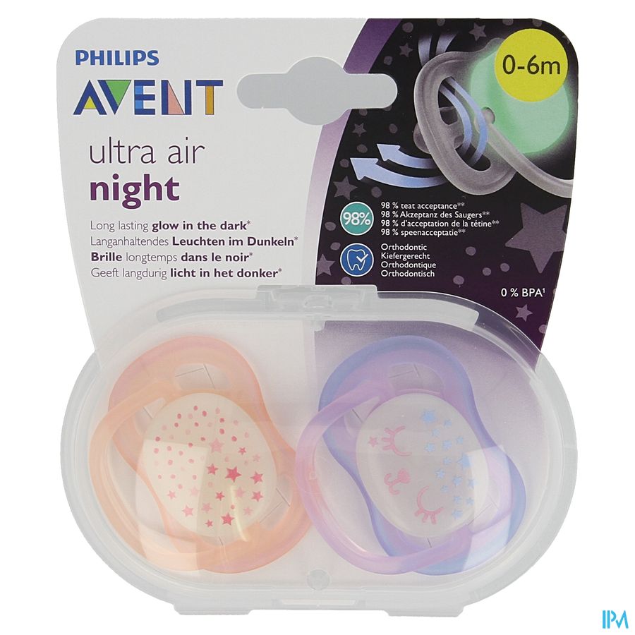 Philips Avent Sucette +0m Air Night Mix