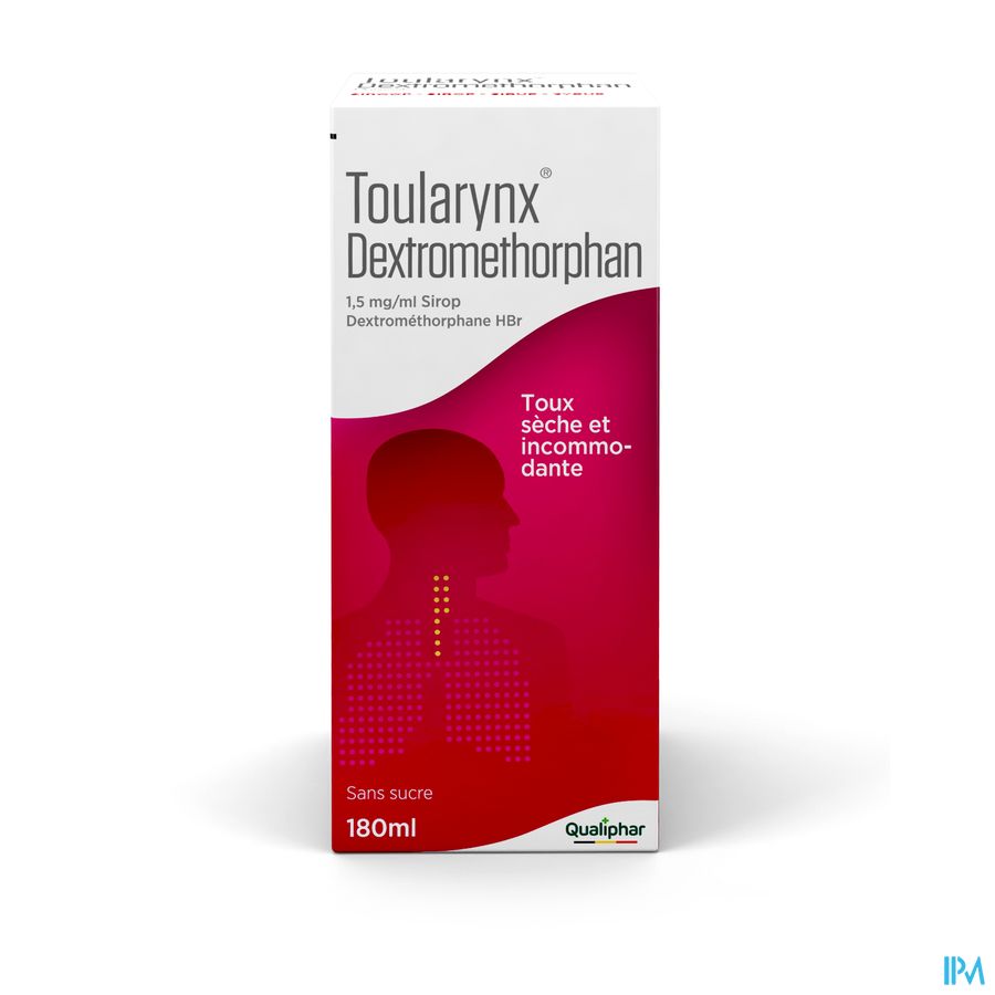 Toularynx Dextromethorphan 180 ml sirop toux sèche