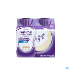 Fortimel Compact Protein 2.4kcal Saveur Vanille Complément Nutritionnel Dénutrition Bouteilles 4x125 ml