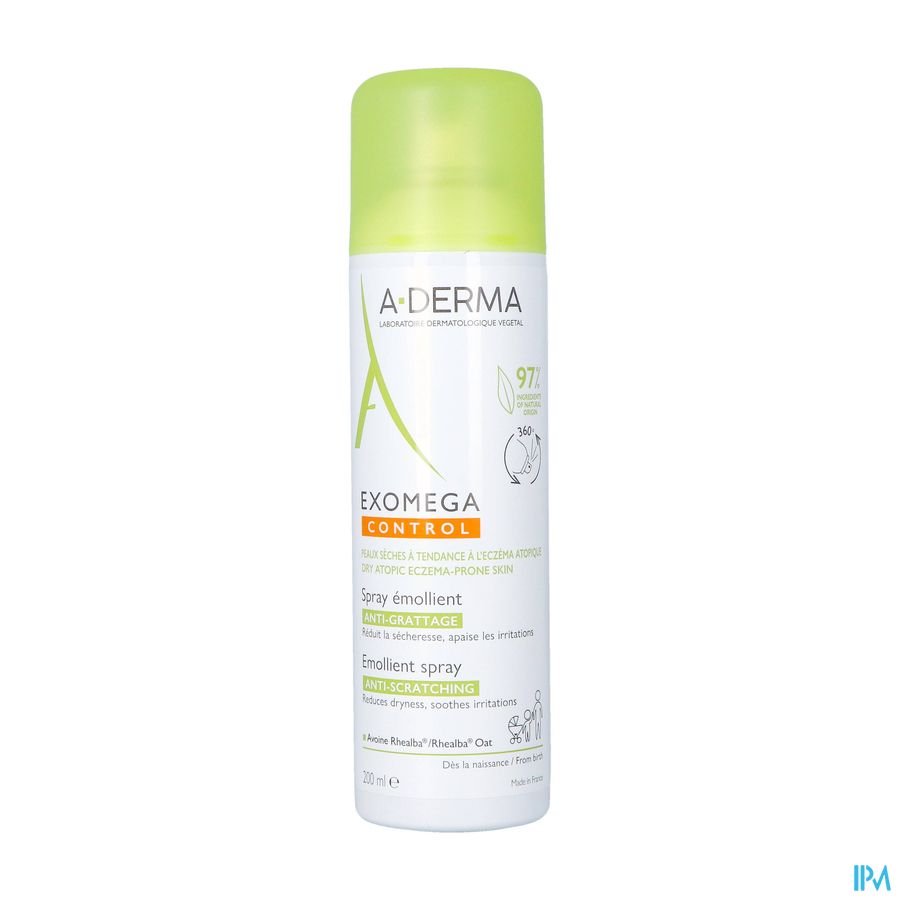 A-DERMA — EXOMEGA CONTROL — SPRAY ÉMOLLIENT anti-grattage - Peaux sèches à tendances atopique