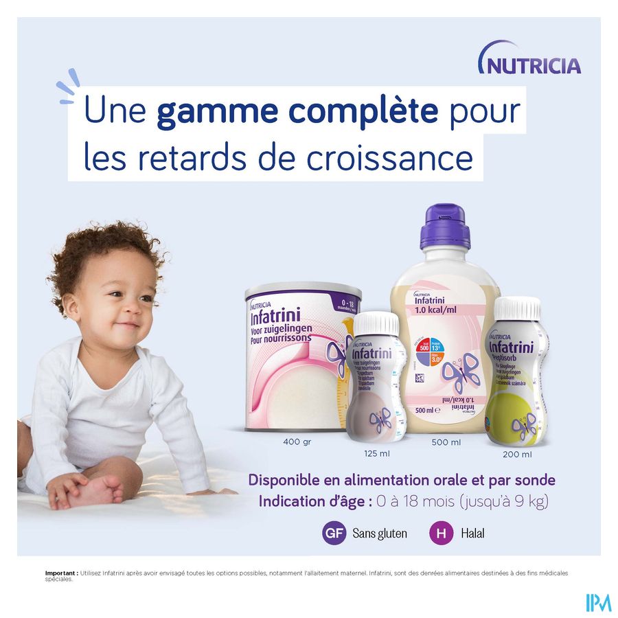 Infatrini Peptisorb Pour Nourrissons Complément Nutritionnel Dénutrition Bouteilles 4x200ml