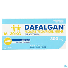 Dafalgan Pediatrique 300mg Suppo 12