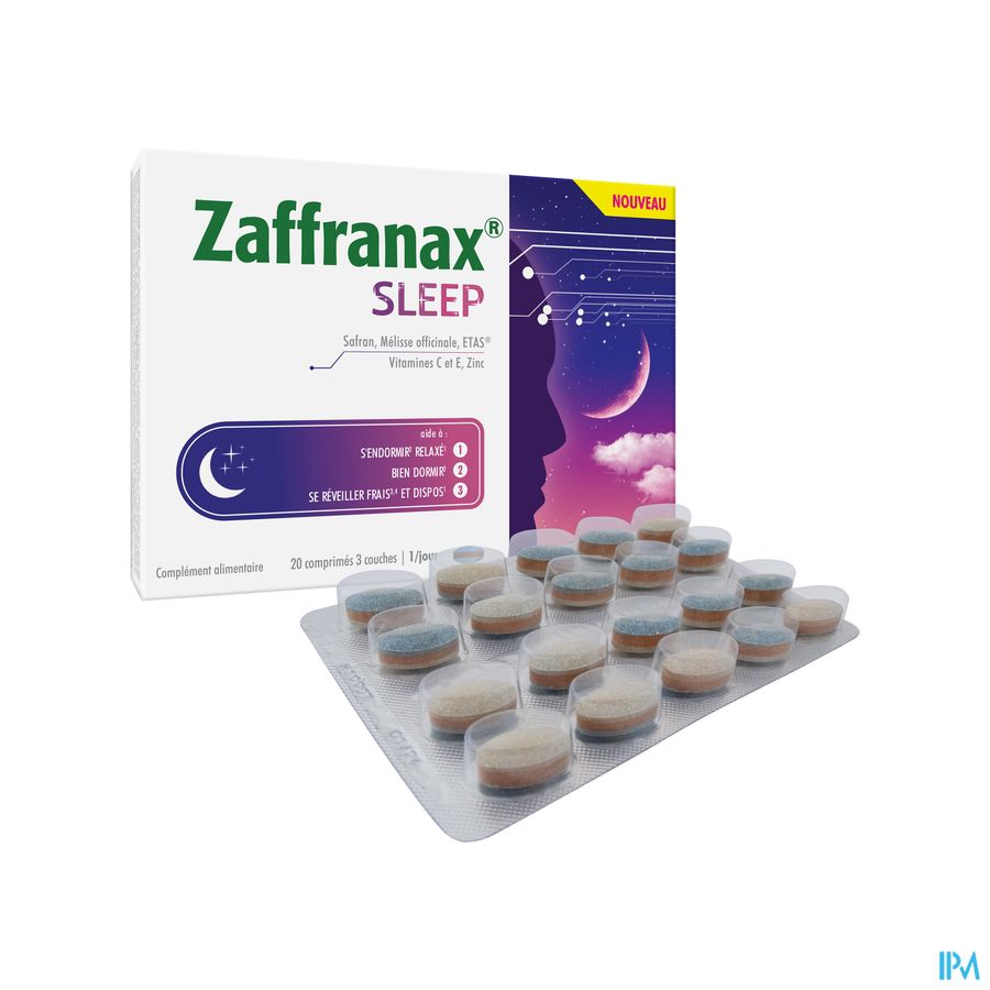 Zaffranax® Sleep 20 Comprimés - Sommeil, Fatigue, Moments De Stress
