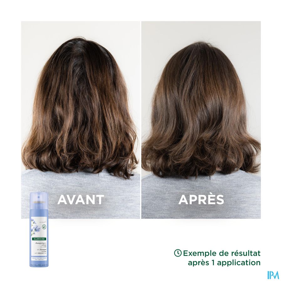 Klorane - Shampoing sec Volume au Lin BIO - Cheveux fins, sans volume