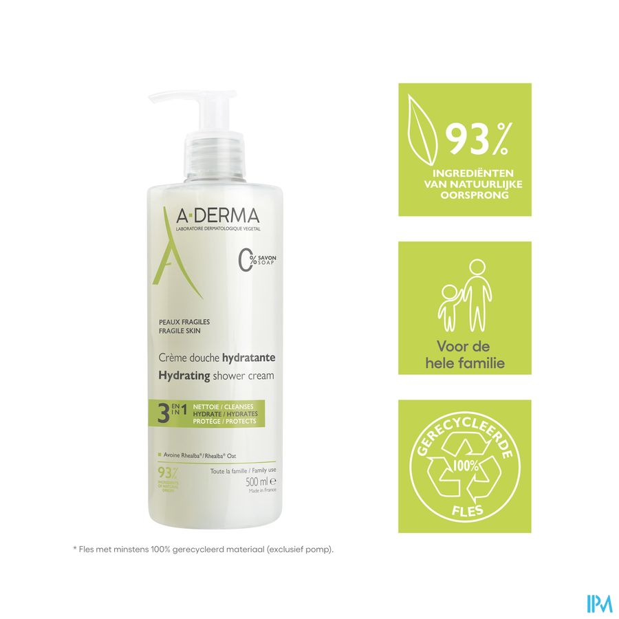 A-DERMA - LES INDISPENSABLES GEL DOUCHE HYDRATANT Peaux fragiles