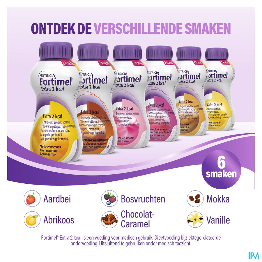 Fortimel Extra 2kcal Promopack 4+1 Goût Fraise Bouteilles 5x200ml