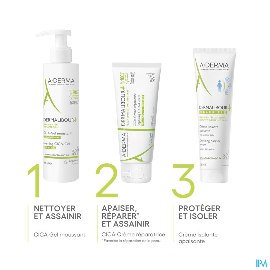 A-DERMA DERMALIBOUR+ BARRIER Crème isolante - Protège la peau des agressions et irritations