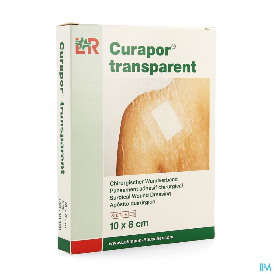 Curapor Transparent Steril 10cmx 8cm 5 13100