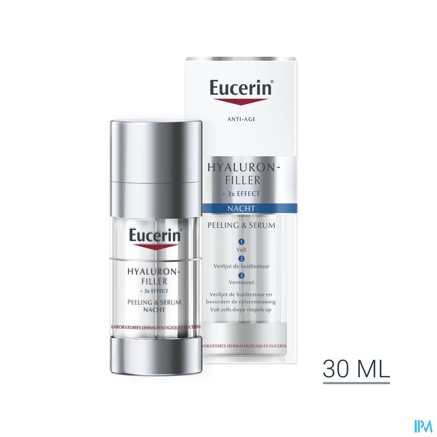 Hyaluron-Filler + 3x Effect Peeling & Serum Nuit Anti-Rides & Anti-Âge avec pompe 30ml