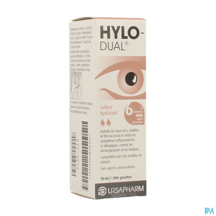 HYLO-Dual Gutt Oculaires 10Ml