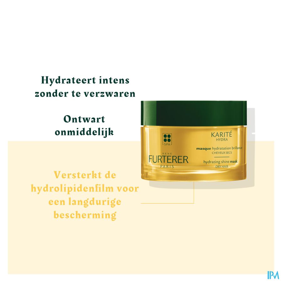 René Furterer - Masque hydratation brillance - Masque démêlant hydratant à l'huile de Karité - KARITE HYDRA