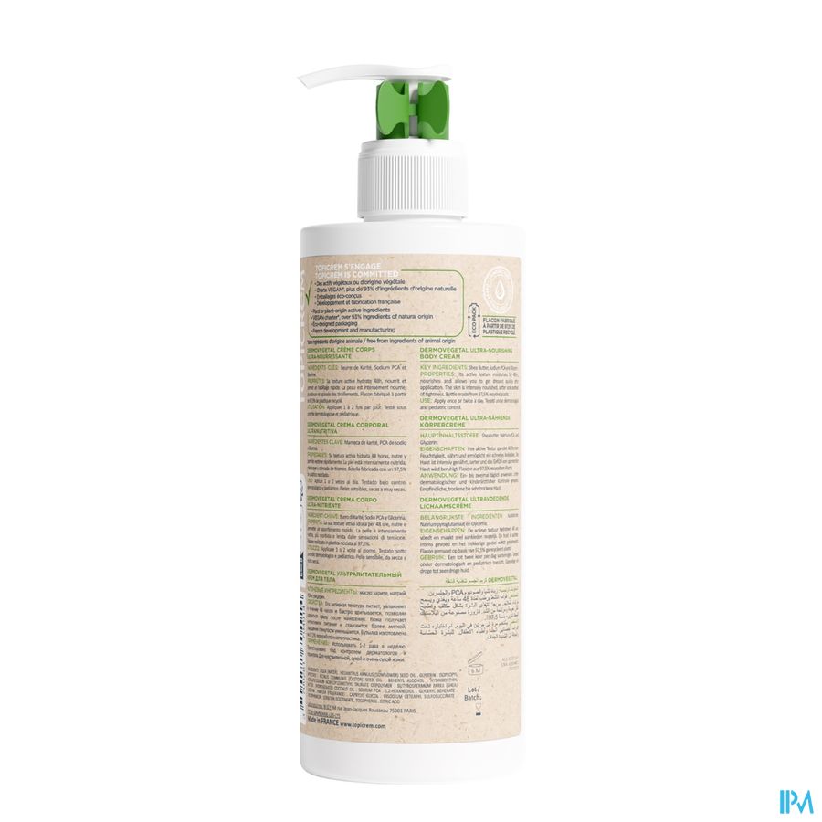 Topicrem Dermovegetal Ultra-nouris. Cr Corps 390ml