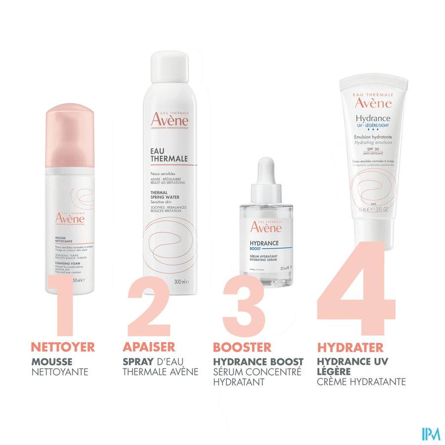 Eau Thermale Avène HYDRANCE UV LÉGÈRE Émulsion hydratante SPF30  -Peaux sensibles normales à mixtes