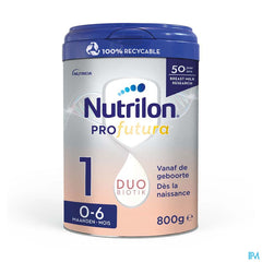 Nutrilon Profutura 1 | Composition unique DUOBIOTIK | Lait Nourrissons Bébé 0 à 6 mois  | Lait en Poudre pour Biberon | Boîte 800g