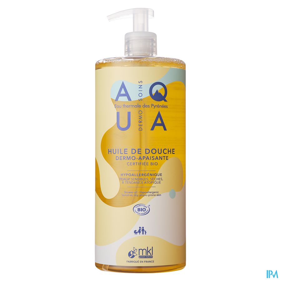 Aqua Huile Douche Dermo Apaisante Bio Fl Pompe 1l