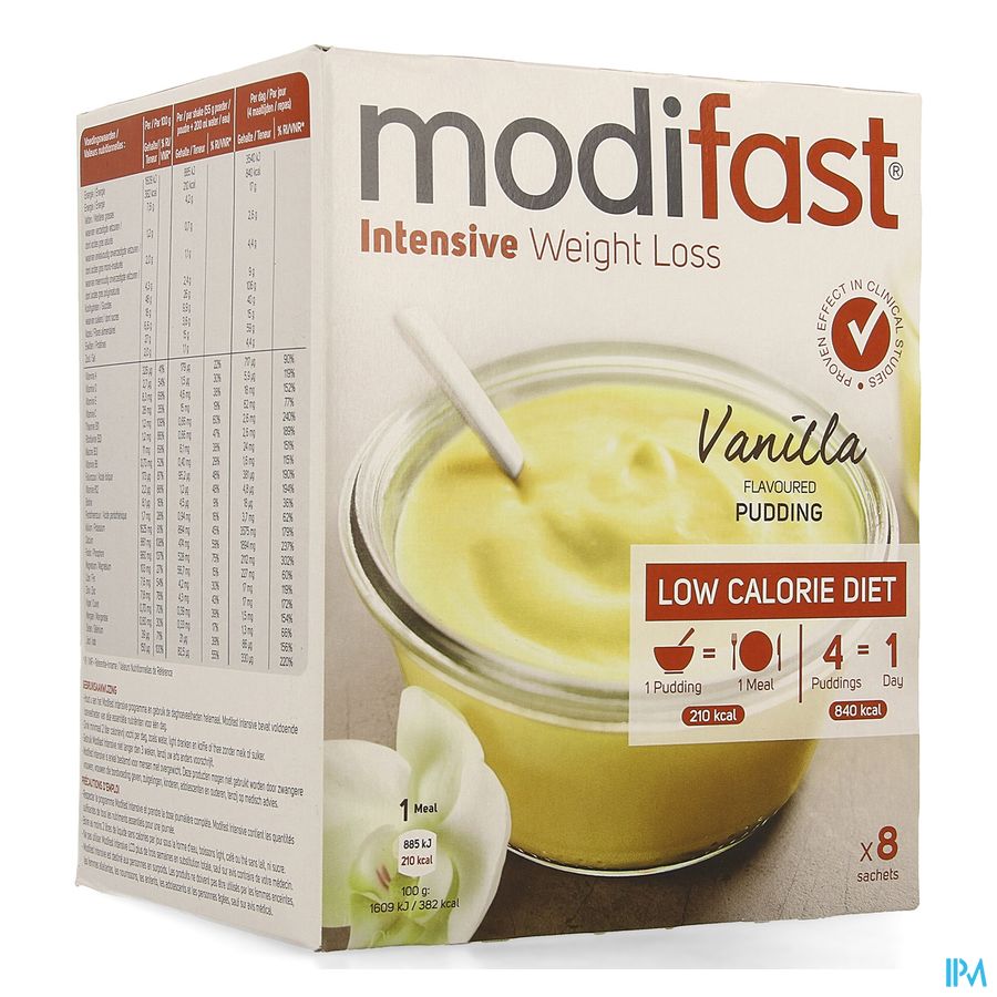 Modifast Intensive Vanilla Flavoured Pudding 8x55g