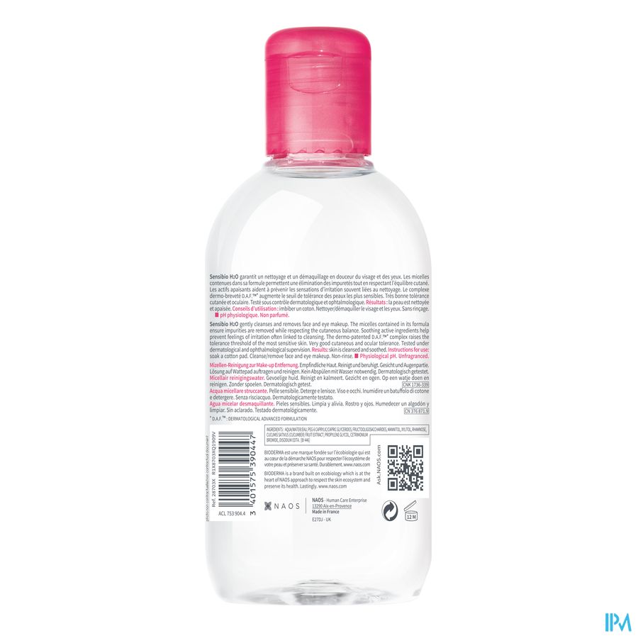 Bioderma Sensibio H2o Solution Micellaire 250ML