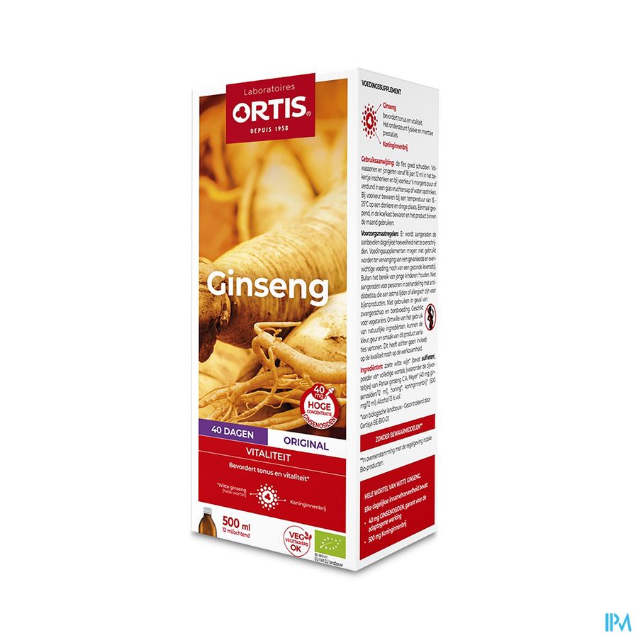 Ortis Ginseng Bio Fl 500ml