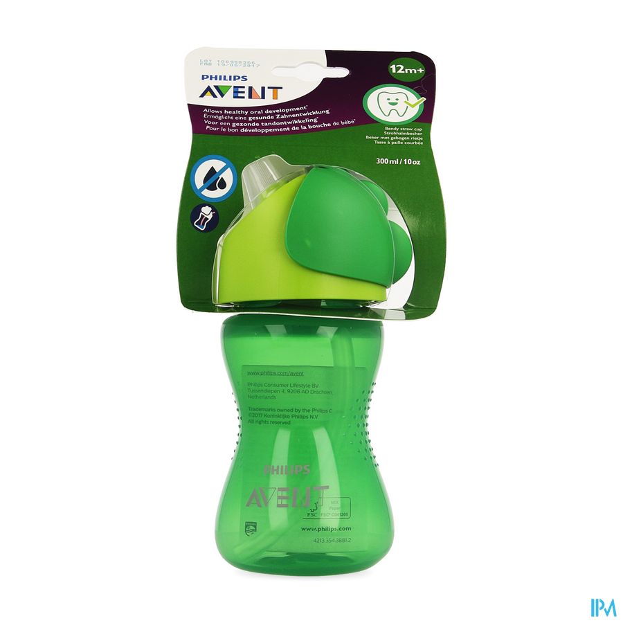 Philips Avent Gobelet Paille Boy Vert 300ml SCF798/01