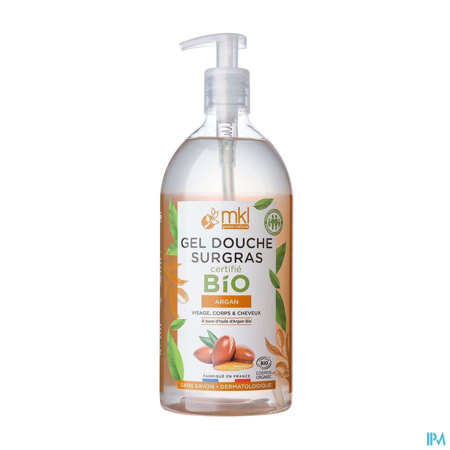 Mkl Gel Douche Bio Argan Fl Pompe 1l