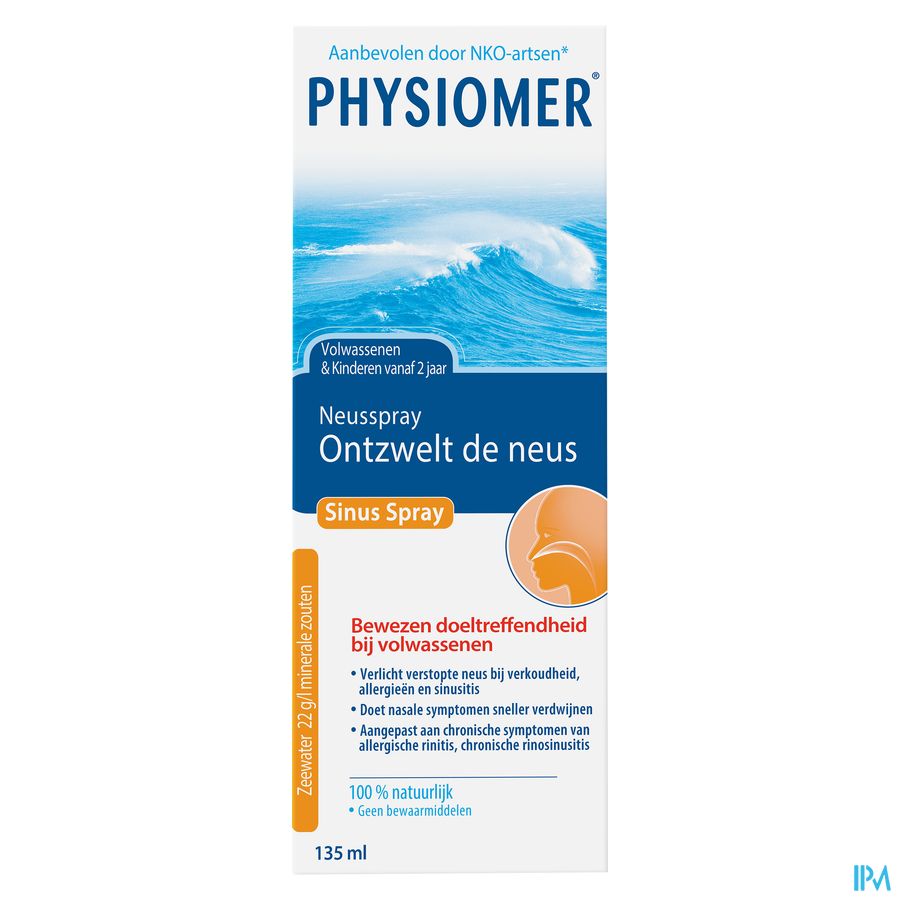 Physiomer® Sinus Spray Nasal 135ml-Nez Bouché En Cas D'Allergie,Sinusite,Rhinite