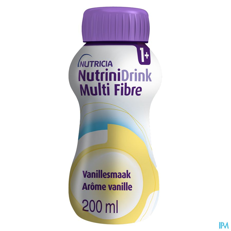 NutriniDrink Multi Fibre Arôme Vanille Bouteille 200ml