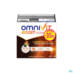 Omnivit Boost Instant 20fl PROMO -35% - Vitamine Energie instantanée Concentration
