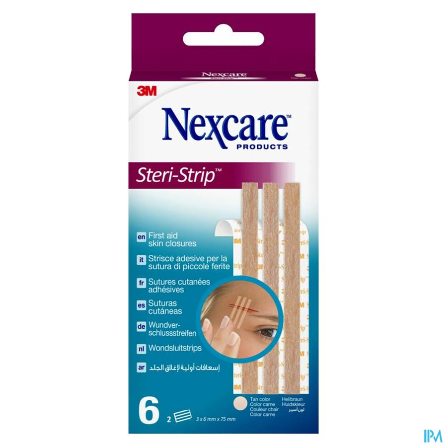 Nexcare 3m Steri-strip Sut.cut.ad.beige 6mmx75mm 6