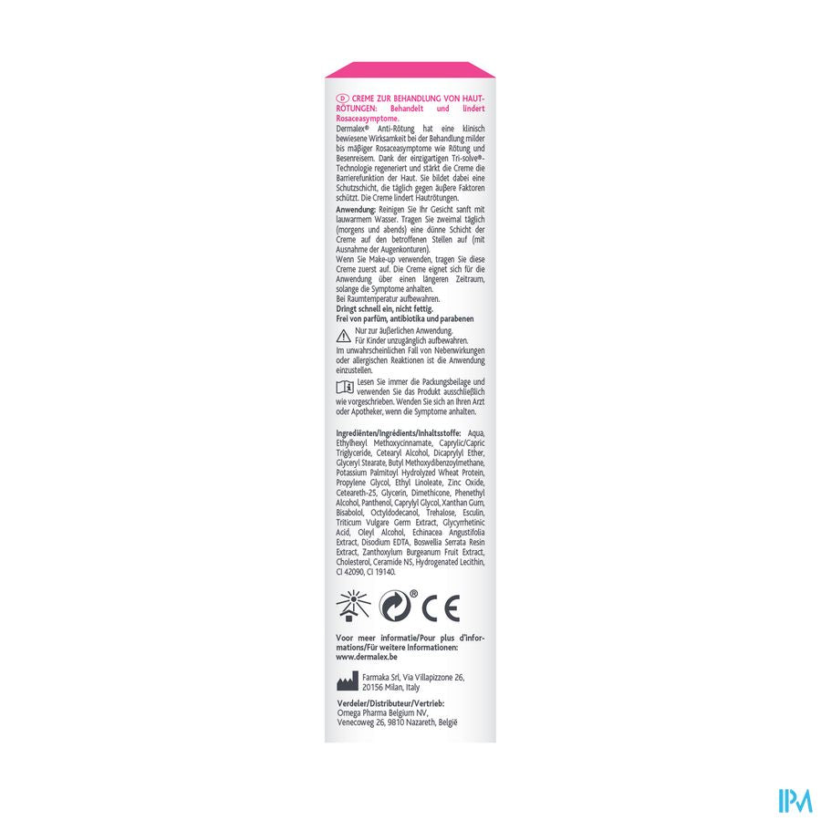 Dermalex® Anti-Rougeurs - Rosacee - Sans Cortisone - 30 ml
