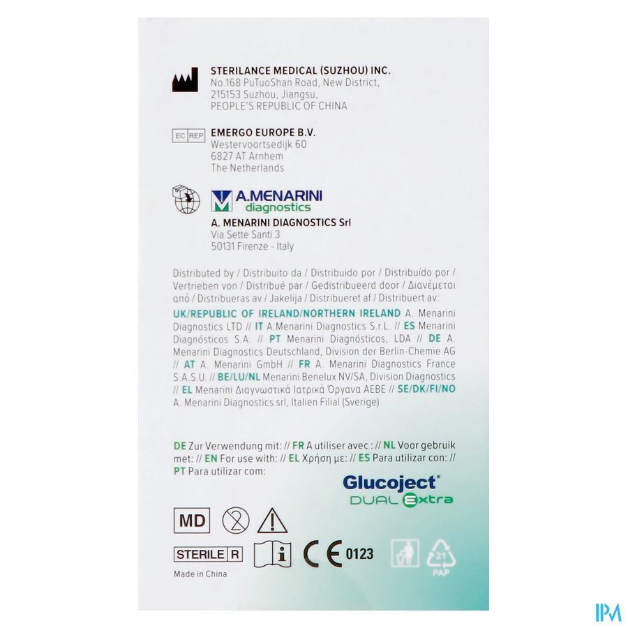 Glucoject l.extra 33g Lancettes 200