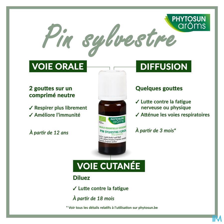 Phytosun® Huile Essentielle Pin sylvestre bio - 5 ml – Voies respiratoires